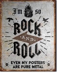 Metal sign Rock n Roll Posters, (30 x 42 cm)
