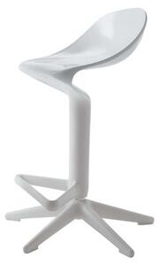 Spoon Adjustable bar stool - Pivoting - Plastic by Kartell White