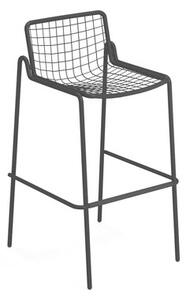 Rio R50 Stackable bar stool - / H 74 cm - Metal by Emu Black