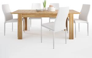 Bold Set Bold Extending Table In Oak+4 Lillie High Chair White
