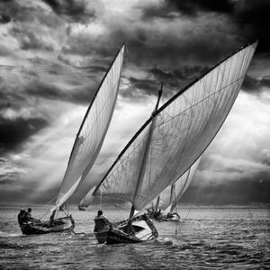 Art Photography Sailboats and Light, Angel Villalba, (40 x 40 cm)
