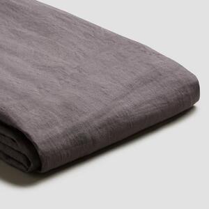 Piglet Charcoal Grey Linen Flat Sheet Size King