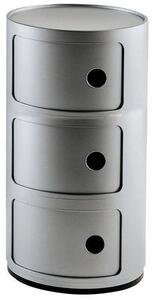 Componibili Storage - 3 elements by Kartell Grey/Silver