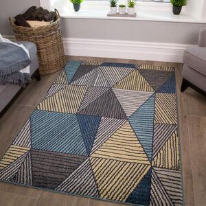 Geometric Ochre Living Room Rug | Vivid