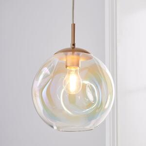 Alexis Glass 1 Light Pendant Ceiling Fitting Silver