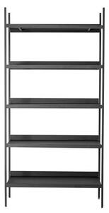 Lot Bookcase - / Metal - L 100 x H 200 cm / 6 shelves by Bloomingville Black