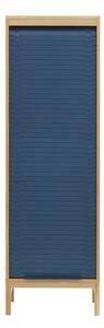 Jalousi Haut Chest of drawers - / H 180 cm - Wood & plastic curtain by Normann Copenhagen Blue/Natural wood