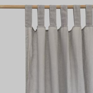 Piglet Dove Grey Linen Curtains (Pair) Size 122 x 215cm