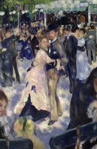 Pierre Auguste Renoir - Fine Art Print Le Moulin de la Galette, detail of the dancers, (26.7 x 40 cm)