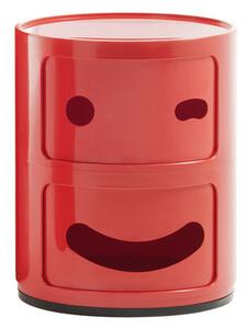 Componibili Smile N°3 Storage - / 2 draws - H 40 cm by Kartell Red