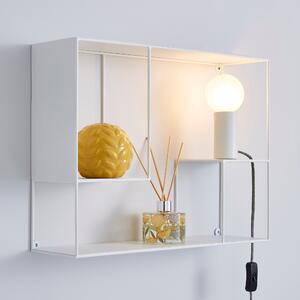 Bradford Shelf Wall Light with Magnetic Bulb Holder White