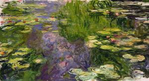Claude Monet - Fine Art Print Waterlilies, (40 x 22.5 cm)