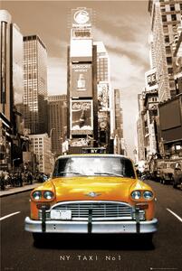 Poster New York Taxi no.1 - sepia, (61 x 91.5 cm)