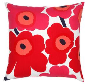 Pieni Unikko Cushion - 50 x 50 cm by Marimekko White/Red