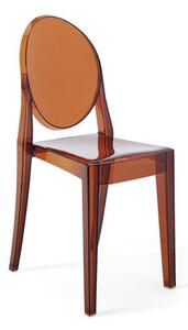 Victoria Ghost Stacking chair - / Polycarbonate 2.0 by Kartell Orange