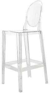 One more Bar chair - H 75cm - Plastic by Kartell Transparent