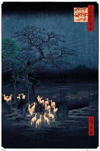 Poster Hiroshige - New Years Eve Foxfire, (61 x 91.5 cm)