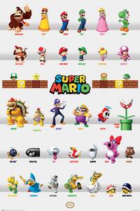 Poster Super Mario - Character Parade, (61 x 91.5 cm)