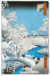 Poster Hiroshige - The Drum Bridge, (61 x 91.5 cm)