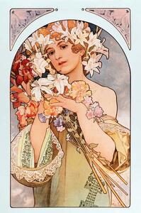 Mucha, Alphonse Marie - Fine Art Print Poster “The flower”, (26.7 x 40 cm)