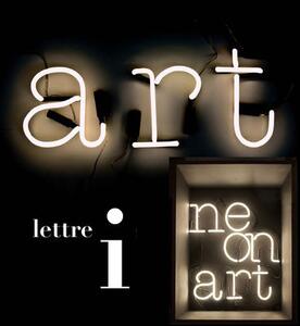 Neon Art Wall light with plug - Letter I by Seletti White
