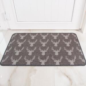 Grey Stag Printed Washable Doormat | Luna