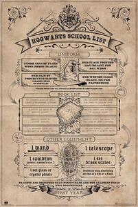 Poster Harry Potter - Hogwarts School List, (61 x 91.5 cm)