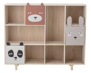 Animaux Bookcase - / 3 drawers - L 107 x H 94 cm by Bloomingville Multicoloured