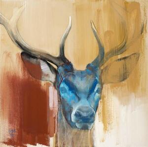 Adlington, Mark - Fine Art Print Mask (young stag), 2014,, (40 x 40 cm)