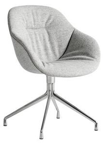 About a chair AAC121 Soft Swivel armchair - / High backrest - Full quilted fabric by Hay Grey