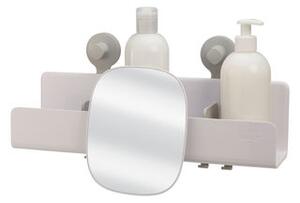 EasyStore Large Shower shelf - / L 40 cm - Powerful suction cups / Removable mirror by Joseph Joseph White