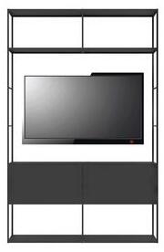 Easy Irony TV Bookcase - / Compo E - L 146 x H 226 cm by Zeus Black