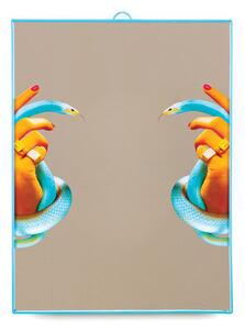 Toiletpaper Mirror - / Hands & snakes by Seletti Multicoloured