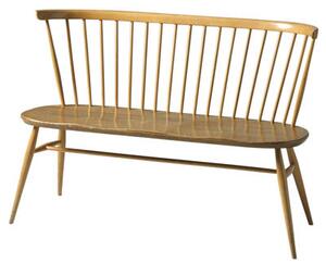 Love Seat Bench with backrest - Reissue 1955 by Ercol Natural wood