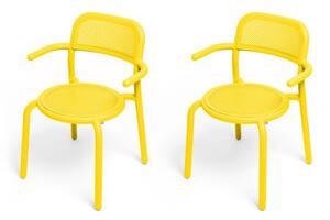 Toní Stackable armchair - / Set of 2 - Perforated aluminium by Fatboy Yellow