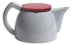 Teapot - / 1 l - Steel tea filter by Hay Red/Grey