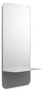 Horizon Vertical Wall mirror - Shelf by Normann Copenhagen Grey