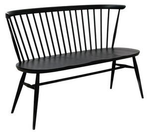 Love Seat Bench with backrest - Reissue 1955 by Ercol Black
