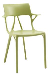 A.I Stackable armchair - / Designed by artificial intelligence by Kartell Green