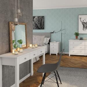 Florence White 3 Drawers Dressing Table