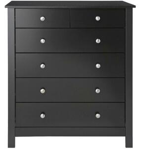 Florence Black 4+2 Wooden Chest of Drawers