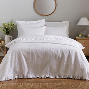 Amberline Bedspread White