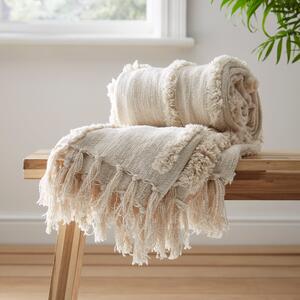 Curves Tufted Throw Natural