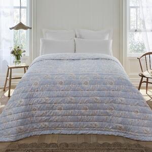 Dorma Daphne 100% Cotton Bedspread Blue