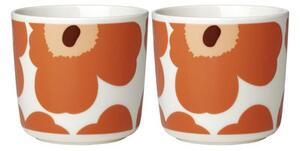 Unikko Coffee cup - / Without handle - Set of 2 by Marimekko Orange