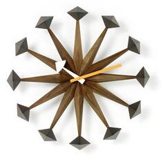 Polygon Clock Wall clock - / By George Nelson, 1948-1960 / Ø 43 cm by Vitra Natural wood