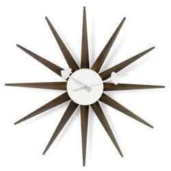 Sunburst Clock Clock - / By George Nelson, 1948-1960 / Ø 47 cm by Vitra Natural wood