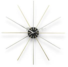 Star Clock Clock - / By George Nelson, 1948-1960 / Ø 61 cm by Vitra Gold