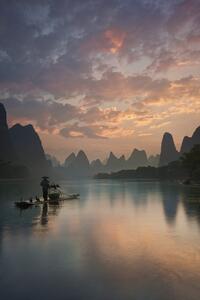 Art Photography Li River Sunrise, Yan Zhang, (26.7 x 40 cm)