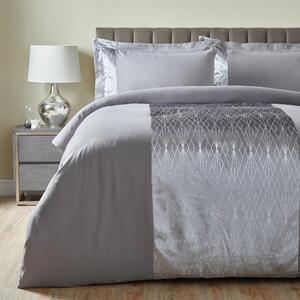Harlow Silver Duvet Cover and Pillowcase Set Silver